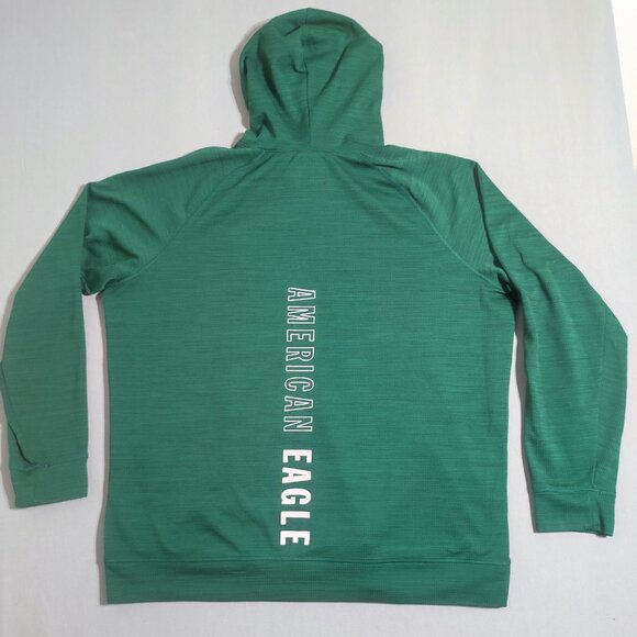 American Eagle Flex pullover Hoodie men's size XXL green with graphic design - Picture 3 of 9